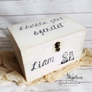 Emlékláda - Barátság (névre szóló emlékőrző kincsesláda és tárolóláda) - otthon & életmód - tárolás & rendszerezés - láda - Meska.hu