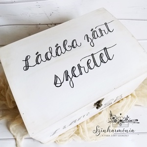 Emlékláda - Barátság (névre szóló emlékőrző kincsesláda és tárolóláda) - otthon & életmód - tárolás & rendszerezés - láda - Meska.hu