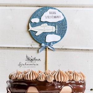 Térhatású tortabeszúró - Repülő - otthon & életmód - konyhafelszerelés, tálalás - sütés, főzés - sütidísz - Meska.hu