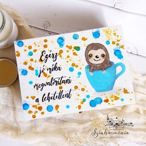 6 rekeszes doboz - Egy kék csészényi lajhár - otthon & életmód - konyhafelszerelés, tálalás - konyhai tárolás - tea & kávé tárolás - Meska.hu