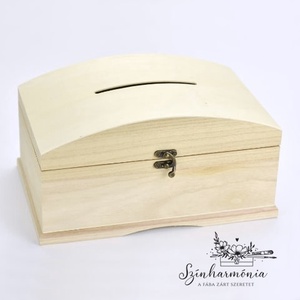 Natúr persely láda, Kellékek & szerszámok, Hobby fa alapanyag, Doboz, Festészet, Decoupage, transzfer és szalvétatechnika, MESKA