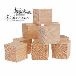 Fenyőkocka - 6x6x6 cm (fa kocka) - kellékek & szerszámok - fa - egyéb fatermék - Meska.hu