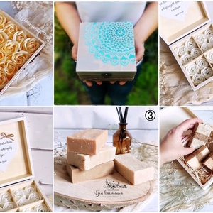 Ajándékdoboz szappannal - Rusztik mandala - otthon & életmód - dekoráció - asztal és polc dekoráció - díszdoboz - Meska.hu