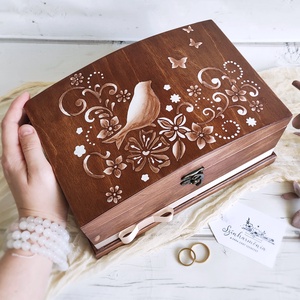 Natúr íves tetejű fadoboz - kellékek & szerszámok - hobby fa alapanyag - doboz - Meska.hu