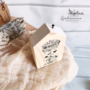 Dekorházikó kéménnyel - Édes Otthon (coffee) - otthon & életmód - dekoráció - dekoratív figurák és szobrok - Meska.hu