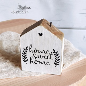 Dekorházikó kéménnyel - Édes Otthon (koszorú), , Famegmunkálás, Festett tárgyak, MESKA