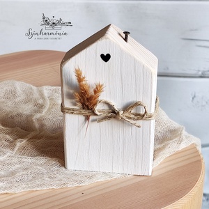 Dekorházikó kéménnyel - Édes Otthon, Otthon & Életmód, Dekoráció, Dekoratív figurák és szobrok, Famegmunkálás, Festett tárgyak, MESKA