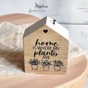 Dekorházikó kéménnyel - Édes Otthon (plants), Otthon & Életmód, Dekoráció, Dekoratív figurák és szobrok, Famegmunkálás, Festett tárgyak, MESKA