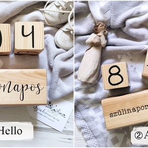 Mérföldkő kockák 4 db-os szettben (betűs fakocka) - játék & sport - Meska.hu