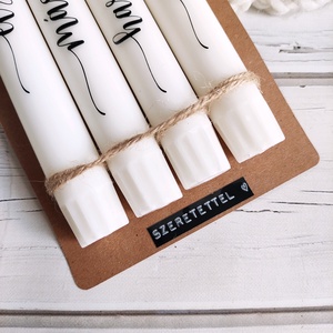 Adventi feliratos gyertyák csomagban - karácsony - adventi díszek - adventi gyertyadíszek és koszorúdíszek - Meska.hu