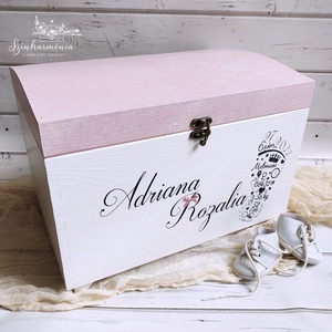 Emlékőrző faláda - Lábnyom (névre szóló kincsesláda) - otthon & életmód - babaszoba, gyerekszoba - Meska.hu