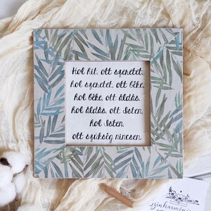Képkeret házi áldással (szürke) - GREENERY - otthon & életmód - vallás - házi áldás - Meska.hu