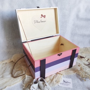 Kisebb kincsesláda zsinóros fogantyúval - Lila naplemente - otthon & életmód - tárolás & rendszerezés - láda - Meska.hu