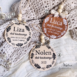 Karácsonyfadísz - Baba első karácsonya (natúr) - karácsony - karácsonyi lakásdekoráció - karácsonyfadíszek - Meska.hu