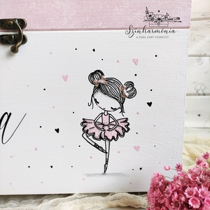 Emlékőrző faláda - Balerina (névre szóló kincsesláda és tárolóláda) - játék & sport - Meska.hu