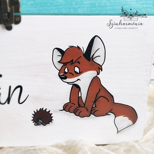 Emlékőrző faláda - Vuk (névre szóló kincsesláda) - otthon & életmód - tárolás & rendszerezés - láda - Meska.hu