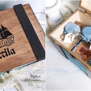 Kisebb kincsesláda zsinóros fogantyúval - Kalózhajó - otthon & életmód - tárolás & rendszerezés - láda - Meska.hu