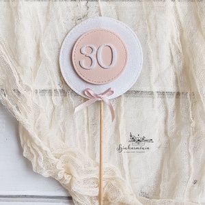 Térhatású tortabeszúró - Fehér csillám és púder (30-as) - otthon & életmód - konyhafelszerelés, tálalás - sütés, főzés - sütidísz - Meska.hu