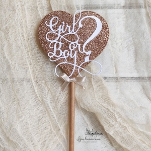 Térhatású tortabeszúró - Girl or Boy - otthon & életmód - konyhafelszerelés, tálalás - sütés, főzés - sütidísz - Meska.hu