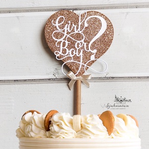 Térhatású tortabeszúró - Girl or Boy - Meska.hu