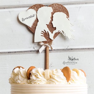 Térhatású tortabeszúró - Szeretlek - Meska.hu