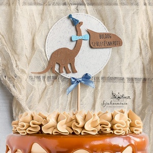 Térhatású tortabeszúró - Dínó, Otthon & Életmód, Konyhafelszerelés, tálalás, Sütés, főzés, Sütidísz, Papírművészet, Mindenmás, MESKA