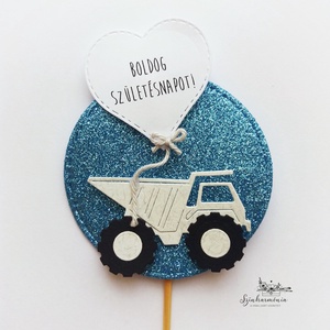 Térhatású tortabeszúró - Dömper - otthon & életmód - konyhafelszerelés, tálalás - sütés, főzés - sütidísz - Meska.hu