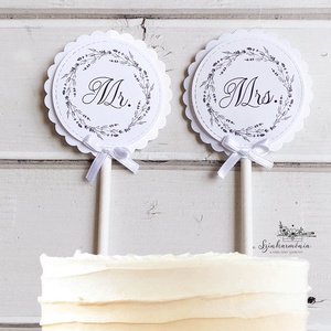 Térhatású tortabeszúró - Mr. és Mrs. - otthon & életmód - konyhafelszerelés, tálalás - sütés, főzés - sütidísz - Meska.hu