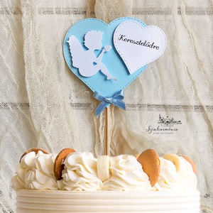 Térhatású tortabeszúró - Keresztelőre fiú angyal, Otthon & Életmód, Konyhafelszerelés, tálalás, Sütés, főzés, Sütidísz, Papírművészet, Mindenmás, MESKA