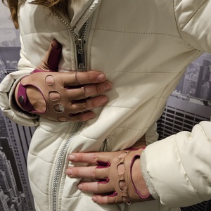 Rózsaszín-pink csonkaujjú autós, Ruha & Divat, Sál, Sapka, Kendő, Kesztyű, Bőrművesség, Varrás, MESKA