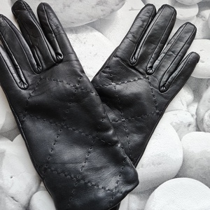 fekete, díszítéssel, Ruha & Divat, Sál, Sapka, Kendő, Kesztyű, Bőrművesség, Varrás, MESKA