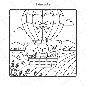 Gyerekbarát színezőkönyv, színezhető lapokkal. Puhaborítású színezőkönyv - Summer friends színezőkönyv - nyári kiadás - otthon & életmód - papír, írószer - színező - Meska.hu