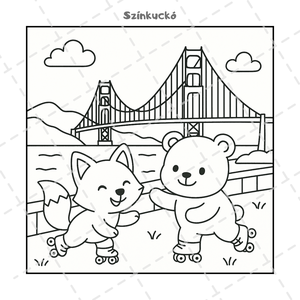 Színező lapok - Mini Pack digitális színezőkönyv: digitális és nyomtatható színezőlap - Travel Friends 6 db pack - otthon & életmód - papír, írószer - színező - Meska.hu