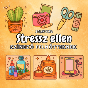 Színezőfüzet felnőtteknek stressz ellen. Kifestő, színező. - Meska.hu