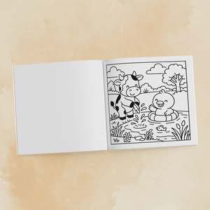 Színezőfüzet felnőtt nőknek és kislányoknak. Boci és csibe vidéki kalandok két jó baráttal. Színezőkönyv stressz ellen. - otthon & életmód - papír, írószer - színező - Meska.hu