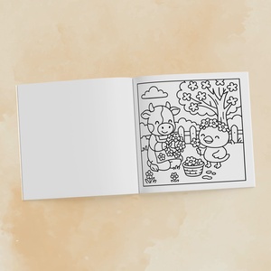 Színezőfüzet felnőtt nőknek és kislányoknak. Boci és csibe vidéki kalandok két jó baráttal. Színezőkönyv stressz ellen. - otthon & életmód - papír, írószer - színező - Meska.hu