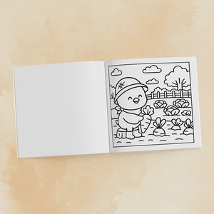 Színezőfüzet felnőtt nőknek és kislányoknak. Boci és csibe vidéki kalandok két jó baráttal. Színezőkönyv stressz ellen. - otthon & életmód - papír, írószer - színező - Meska.hu