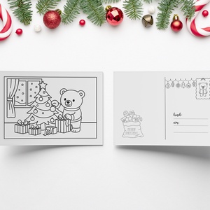 Szeretettel neked, Papa  Színezhető karácsonyi képeslap egy meghitt üzenethez - karácsony - karácsonyi ajándékozás - karácsonyi képeslap, üdvözlőlap, ajándékkísérő - Meska.hu