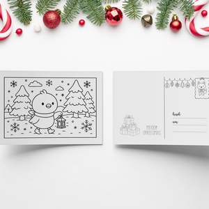 Én készítettem neked!  Színezhető karácsonyi képeslap, gyerekek saját üzenetével - Meska.hu