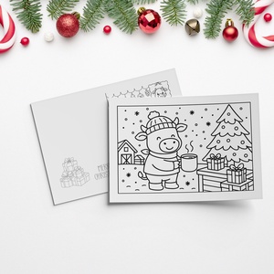 Színezhető karácsonyi képeslapok 4 db � Tökéletes kedvesség Mama és Papa számára. 4 db üdvözlőkártya a csomagban. - karácsony - karácsonyi ajándékozás - karácsonyi képeslap, üdvözlőlap, ajándékkísérő - Meska.hu