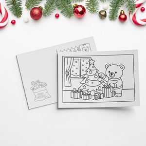 Színezhető karácsonyi képeslapok 4 db � Tökéletes kedvesség Mama és Papa számára. 4 db üdvözlőkártya a csomagban. - karácsony - karácsonyi ajándékozás - karácsonyi képeslap, üdvözlőlap, ajándékkísérő - Meska.hu