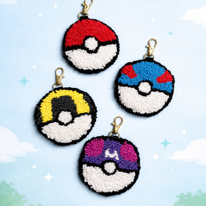 Pokémonos kulcstartó - great ball, Táska & Tok, Kulcstartó & Táskadísz, Kulcstartó, Hímzés, MESKA
