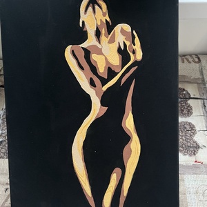 Golden Embrace / Arany ölelés, Művészet, Festmény, Akril, Festészet, MESKA