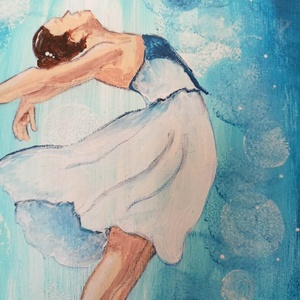 Balerina - művészet - festmény - akril - Meska.hu