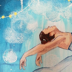 Balerina - művészet - festmény - akril - Meska.hu