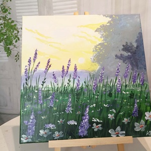 Virágos rét - művészet - festmény - akril - Meska.hu