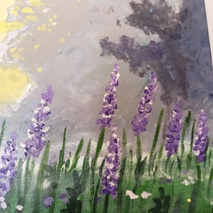 Virágos rét - művészet - festmény - akril - Meska.hu