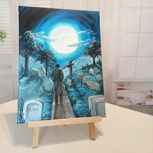 Utas és holdvilág - művészet - festmény - akril - Meska.hu