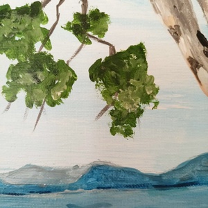 Balatoni táj - művészet - festmény - akril - Meska.hu