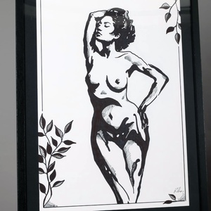 Művészi női akt - Tollrajz - Meska.hu